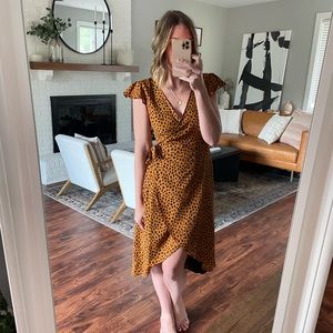 Bb Dakota Leopard Wrap Dress